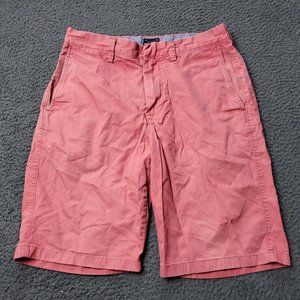 J. Crew Chino Khaki Cotton Shorts Pink Mens Size 29 x10
